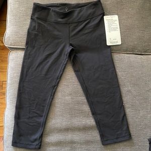 Black Ivivva crop leggings. Brand new with tags still attached
